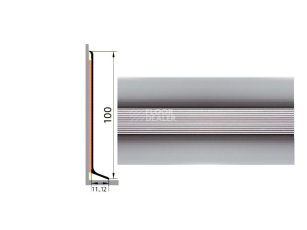 Плинтус алюминиевый Русский профиль 100мм АНОДИРОВАННОЕ ПОКРЫТИЕ серебро глянец фото 1 | FLOORDEALER